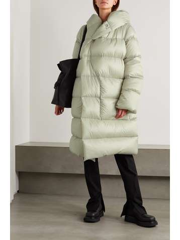 RICK OWENS Doudoune à capuche en tissu technique et en duvet