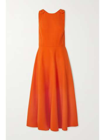 OSCAR DE LA RENTA Wool-blend midi dress