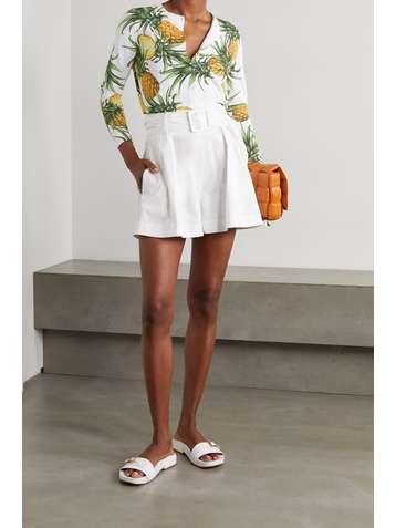 OSCAR DE LA RENTA Printed knitted cardigan