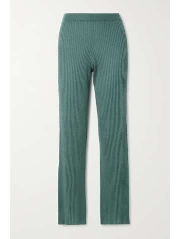 SABLYN Pantalon droit en cachemire côtelé Jordan