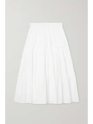 JASON WU Tiered cotton-poplin midi skirt