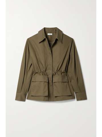 JASON WU Pleated cotton-twill jacket