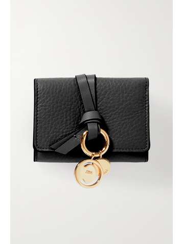 CHLOÉ Alphabet textured-leather wallet