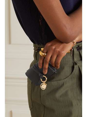 CHLOÉ Alphabet textured-leather wallet