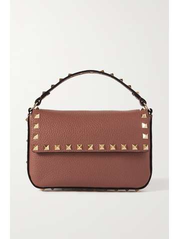 VALENTINO Valentino Garavani Rockstud textured-leather tote