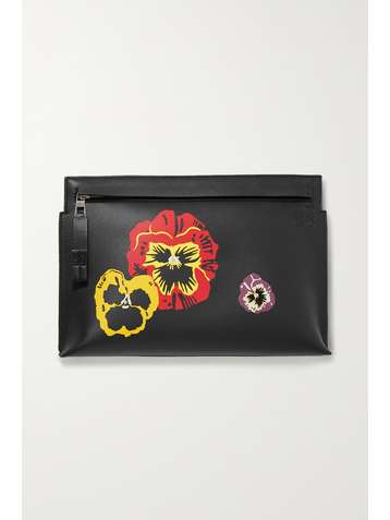 LOEWE + Joe Brainard Clutch aus Leder mit Einlegearbeit