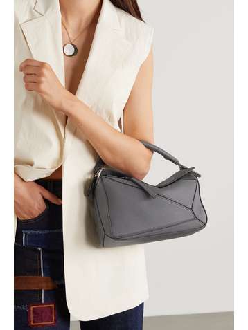 LOEWE Puzzle small textured-leather shoulder bag