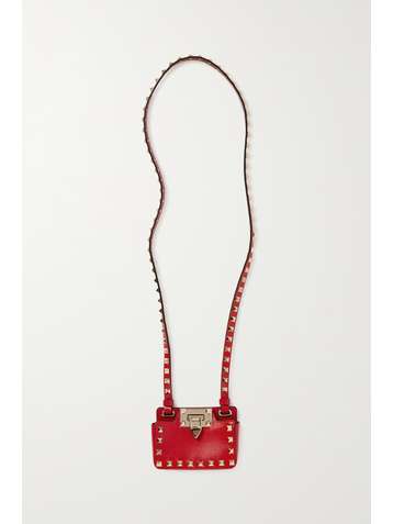 VALENTINO Valentino Garavani Rockstud leather cardholder