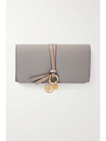CHLOÉ Alphabet textured-leather wallet