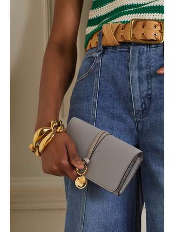 CHLOÉ Alphabet textured-leather wallet