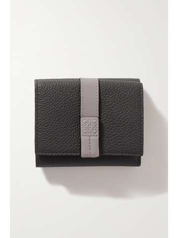 LOEWE Two-tone textured-leather wallet