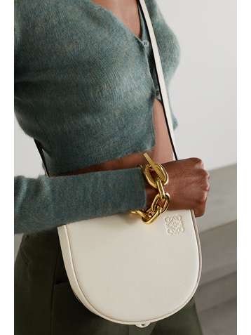 LOEWE Heel Duo Schultertasche aus strukturiertem Leder