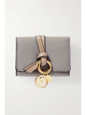 CHLOÉ Alphabet textured-leather wallet