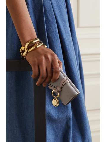 CHLOÉ Alphabet textured-leather wallet