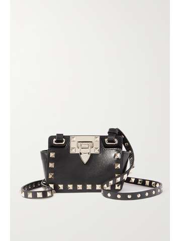 VALENTINO Valentino Garavani Rockstud leather cardholder