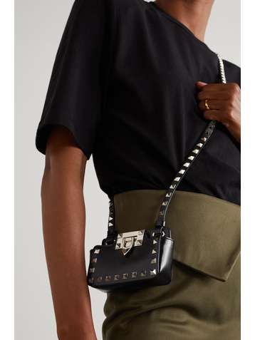 VALENTINO Valentino Garavani Rockstud leather cardholder