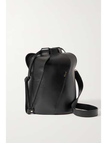 CHLOÉ Tulip small paneled leather bucket bag