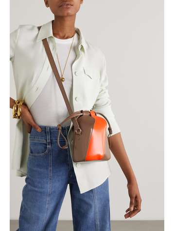 CHLOÉ Tulip mini paneled leather bucket bag