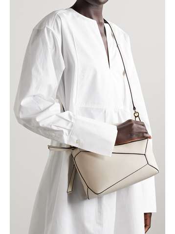 LOEWE Puzzle Edge small textured-leather shoulder bag