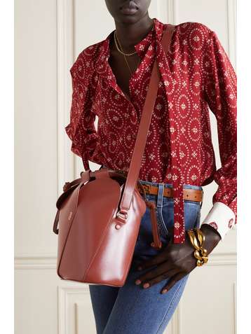 CHLOÉ Tulip small paneled leather bucket bag