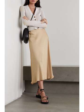 L'AGENCE Clarisa satin maxi skirt