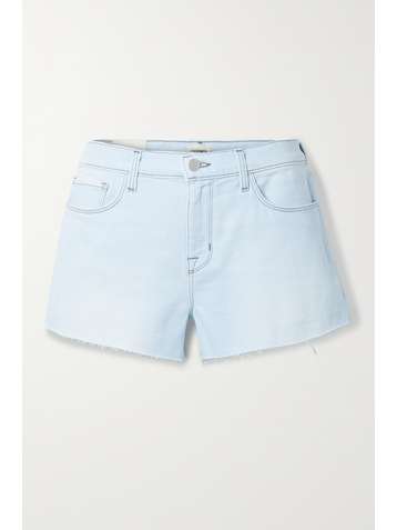 L'AGENCE Audrey frayed denim shorts