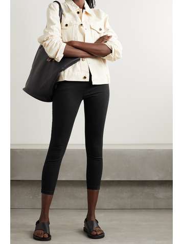 L'AGENCE Rosalie cropped stretch cotton and modal-blend skinny pants