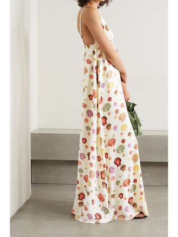 L'AGENCE Sachi printed crepe maxi dress