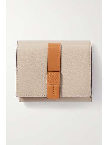 LOEWE Two-tone textured-leather wallet