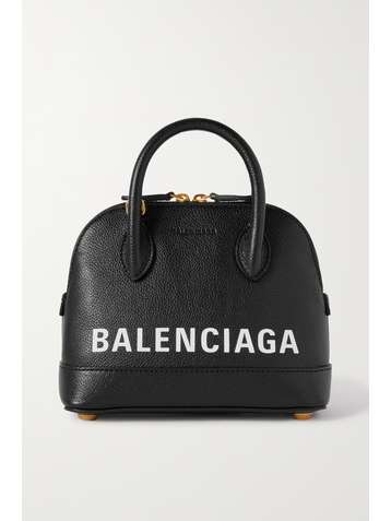 BALENCIAGA Ville XXS Tote aus strukturiertem Leder mit Print