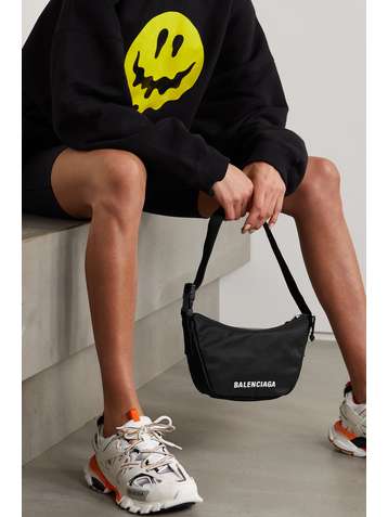 BALENCIAGA Wheel Sling embroidered shell shoulder bag