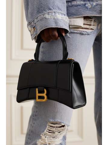 BALENCIAGA Hourglass XS leather tote