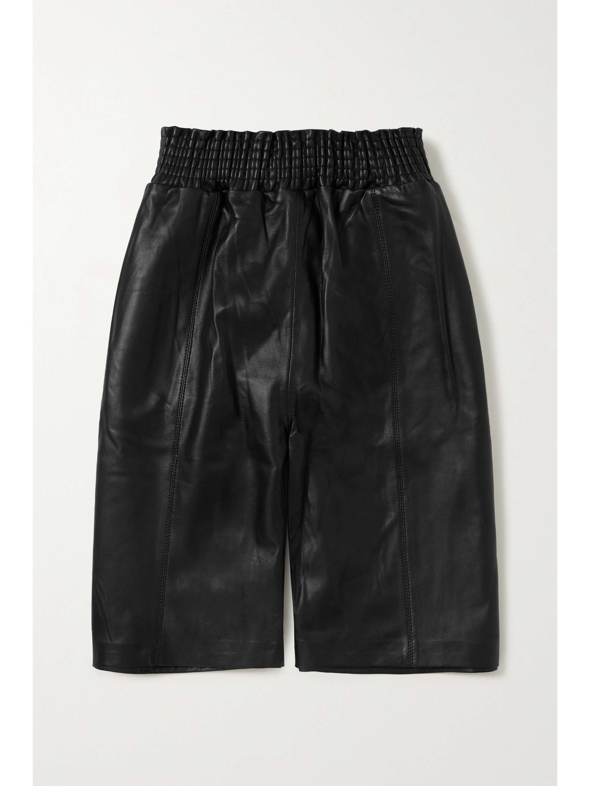 Black Leather shorts | FRAME | NET-A-PORTER