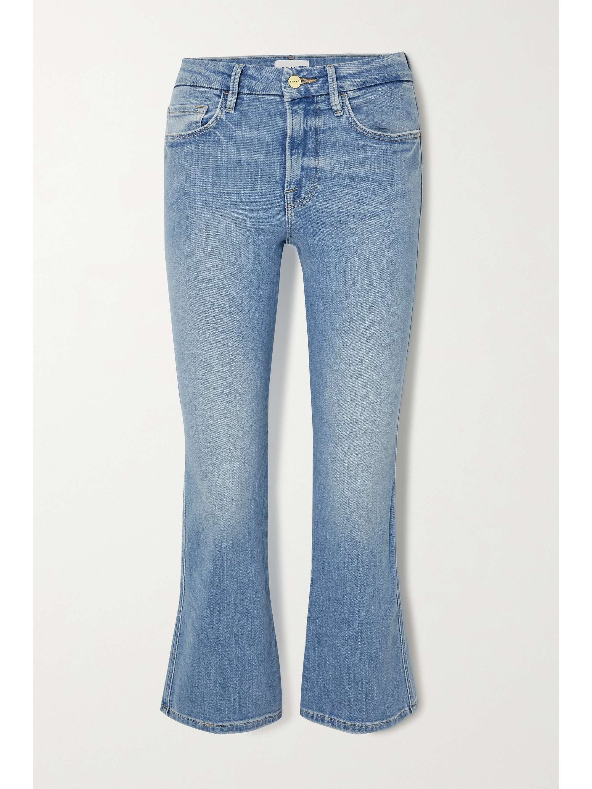 Mid denim Le Crop Mini Boot high-rise 