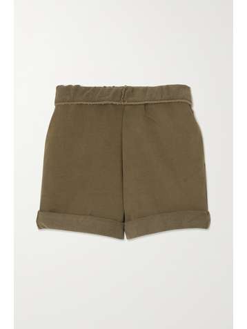 FRAME Organic cotton-terry shorts