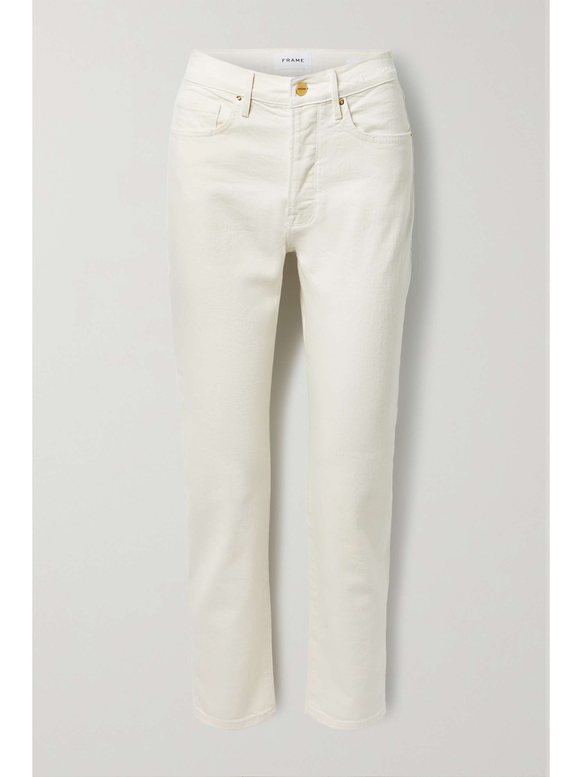high-rise straight-leg jeans | FRAME 