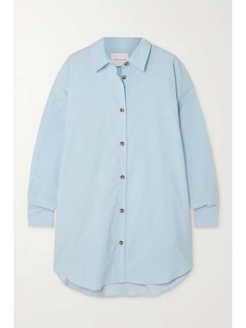 KING & TUCKFIELD Oversized cutout cotton-corduroy shirt dress