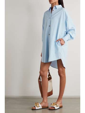 KING & TUCKFIELD Oversized cutout cotton-corduroy shirt dress