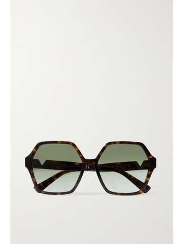 VALENTINO Valentino Garavani hexagon-frame tortoiseshell acetate sunglasses