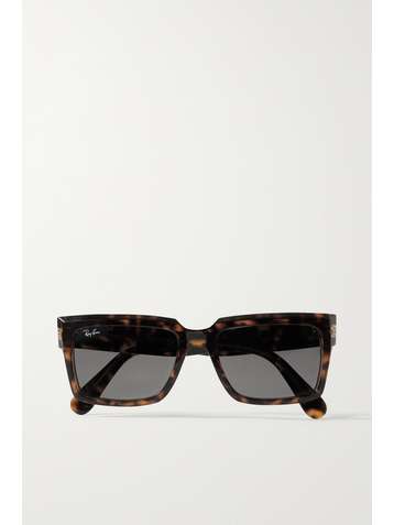 RAY-BAN Inverness rectangular-frame tortoiseshell acetate sunglasses