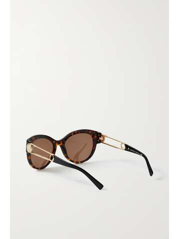 VERSACE Oversized cat-eye tortoiseshell acetate sunglasses