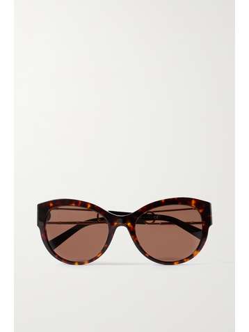 VERSACE Oversized cat-eye tortoiseshell acetate sunglasses