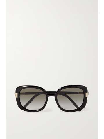 PRADA EYEWEAR Square-frame acetate and gold-tone sunglasses