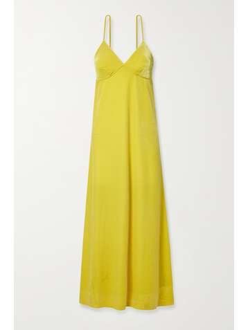 NORMA KAMALI Stretch-velvet maxi dress