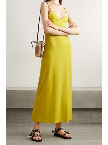 NORMA KAMALI Stretch-velvet maxi dress