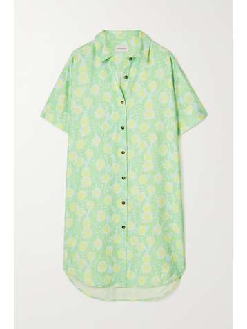 HOLZWEILER Lafayette floral-print twill shirt dress