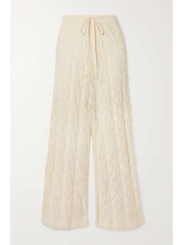 HOLZWEILER Pantalon en coton à mailles pointelle Thiril