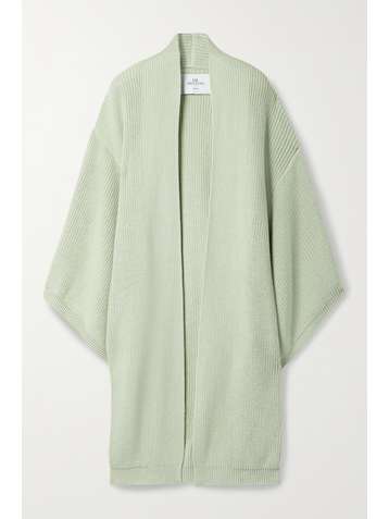 MR MITTENS Cardigan oversize en coton côtelé