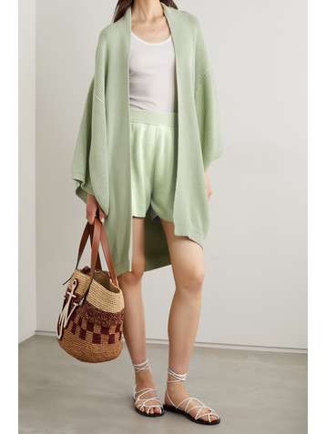 MR MITTENS Cardigan oversize en coton côtelé