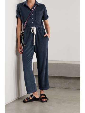 ALEX MILL Benny cotton-blend terry jumpsuit